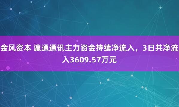 金风资本 瀛通通讯主力资金持续净流入，3日共净流入3609.57万元