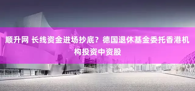 顺升网 长线资金进场抄底？德国退休基金委托香港机构投资中资股