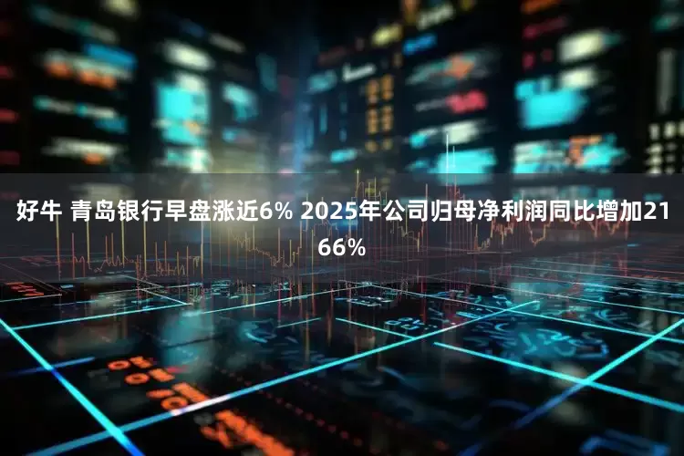 好牛 青岛银行早盘涨近6% 2025年公司归母净利润同比增加2166%