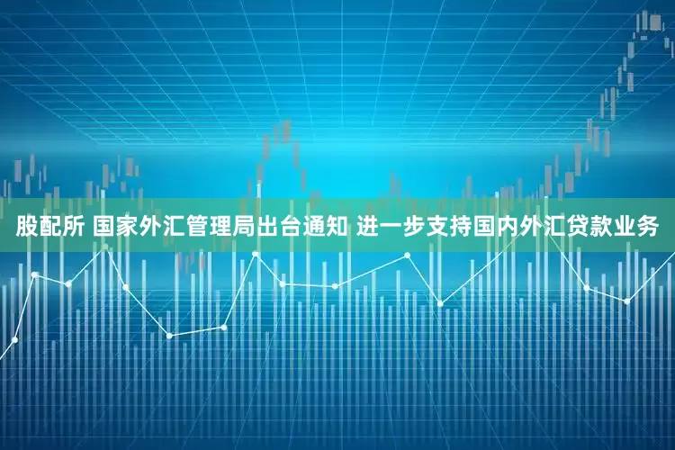 股配所 国家外汇管理局出台通知 进一步支持国内外汇贷款业务